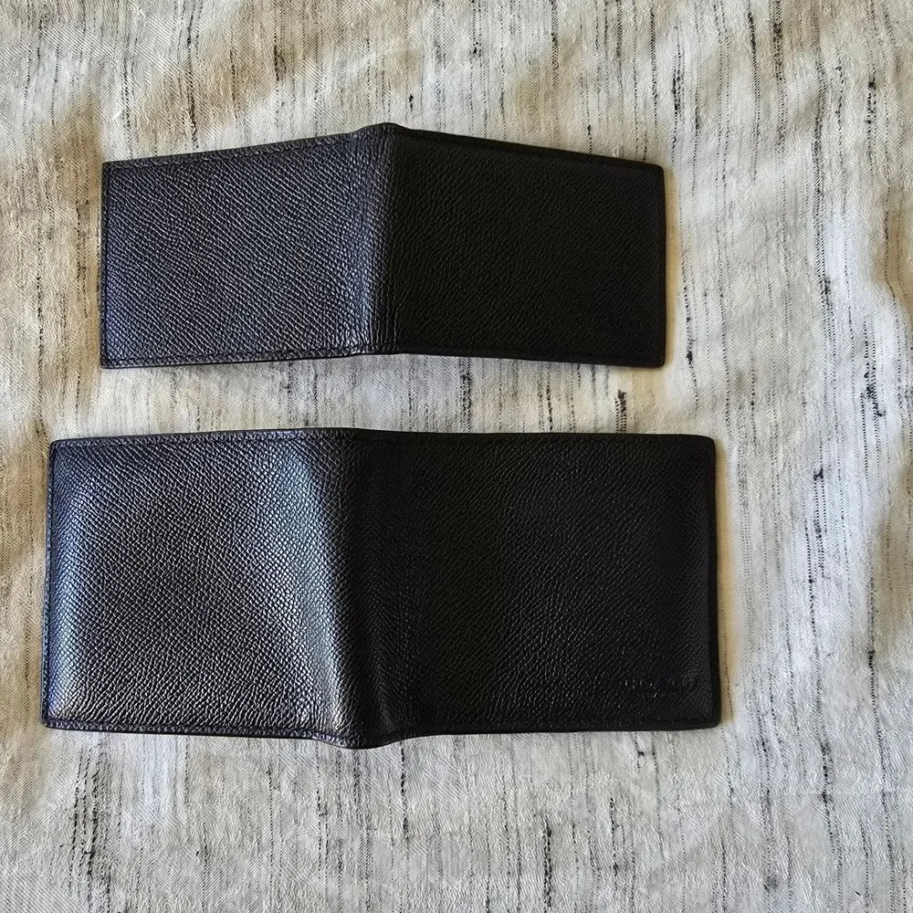 NWOT Coach Black Crossgrain Leather 3-in-1 Wallet